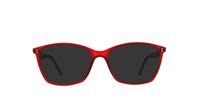 Red/Black Scout Emily Rectangle Glasses - Sun