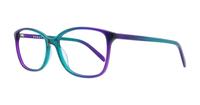 Teal Scout Emma 2 Rectangle Glasses - Angle