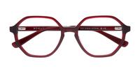 Burgundy Scout Esme Rectangle Glasses - Flat-lay