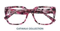Shiny Pink flower Scout Fallon Square Glasses - Flat-lay