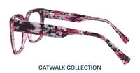 Shiny Pink flower Scout Fallon Square Glasses - Side