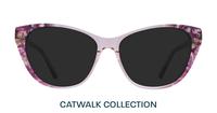 Shiny Pink flower Scout Faye Cat-eye Glasses - Sun