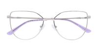 Silver Scout Fern Cat-eye Glasses - Flat-lay