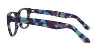 Tortoise / Blue Scout Festival Wayfarer Glasses - Side