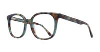 Khaki Havana Scout Freddie Square Glasses - Angle