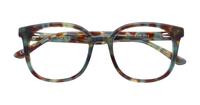 Khaki Havana Scout Freddie Square Glasses - Flat-lay