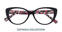 Shiny Black Scout Frida Cat-eye Glasses - Flat-lay