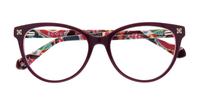 Bilayer Purple / Flowers Scout Georgia Cat-eye Glasses - Flat-lay