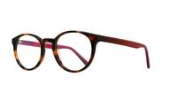Tortoise/Pink Scout Georgie Round Glasses - Angle