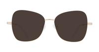 Matte Gold / White Scout Geri Rectangle Glasses - Sun