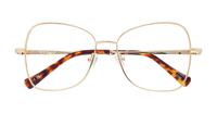 Shiny Gold Scout Geri Rectangle Glasses - Flat-lay