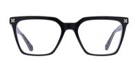 Bilayer Black / Blue Green Flowers Scout Giselle Square Glasses - Front