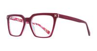 Bilayer Burgundy / Flowers Scout Giselle Square Glasses - Angle