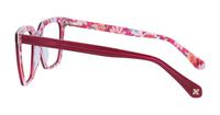 Bilayer Burgundy / Flowers Scout Giselle Square Glasses - Side
