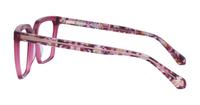 Crystal Dark Pink Scout Giselle Square Glasses - Side