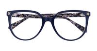 Bilayer Navy Blue / Purple Pattern Scout Gloria Oval Glasses - Flat-lay
