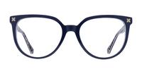 Bilayer Navy Blue / Purple Pattern Scout Gloria Oval Glasses - Front
