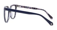 Bilayer Navy Blue / Purple Pattern Scout Gloria Oval Glasses - Side