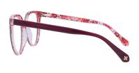Milky Dark Pink / Flowers Scout Gloria Oval Glasses - Side