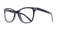 Trilayer Black / White / Black Scout Grazia Cat-eye Glasses - Angle