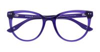 Crystal Purple Scout Gretchen Cat-eye Glasses - Flat-lay