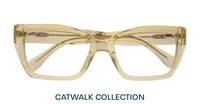 Crystal Yellow Scout Hallie Square Glasses - Flat-lay