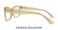 Crystal Yellow Scout Hallie Square Glasses - Side