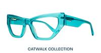 Crystal Blue Scout Harmony Cat-eye Glasses - Angle