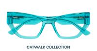 Crystal Blue Scout Harmony Cat-eye Glasses - Flat-lay