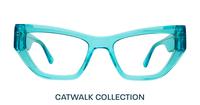 Crystal Blue Scout Harmony Cat-eye Glasses - Front