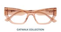 Crystal Peach Scout Harmony Cat-eye Glasses - Flat-lay