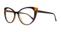 Bi layer Brown Horn Scout Hayley Cat-eye Glasses - Angle