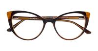 Bi layer Brown Horn Scout Hayley Cat-eye Glasses - Flat-lay
