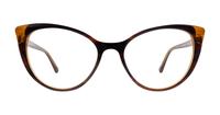 Bi layer Brown Horn Scout Hayley Cat-eye Glasses - Front
