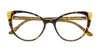 Bi layer Havana / Yellow Scout Hayley Cat-eye Glasses - Flat-lay