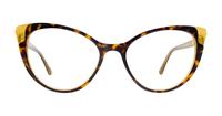 Bi layer Havana / Yellow Scout Hayley Cat-eye Glasses - Front