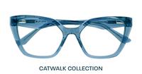 Crystal Blue Scout Helen Cat-eye Glasses - Flat-lay
