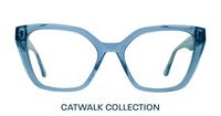 Crystal Blue Scout Helen Cat-eye Glasses - Front