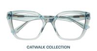 Crystal Light Green Scout Helen Cat-eye Glasses - Flat-lay