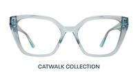 Crystal Light Green Scout Helen Cat-eye Glasses - Front