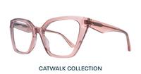 Crystal Peach Scout Helen Cat-eye Glasses - Angle