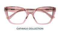 Crystal Peach Scout Helen Cat-eye Glasses - Flat-lay