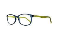 Matt Blue Scout Henri Rectangle Glasses - Angle