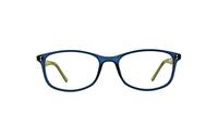 Matt Blue Scout Henri Rectangle Glasses - Front