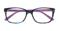 Lilac Blue Scout Hollie Rectangle Glasses - Flat-lay
