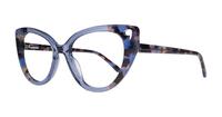 Blue Havana Scout Holly Cat-eye Glasses - Angle