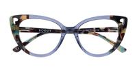 Green/Havana Scout Holly Cat-eye Glasses - Flat-lay