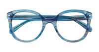 Crystal Blue Horn Scout Jade Oval Glasses - Flat-lay