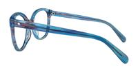 Crystal Blue Horn Scout Jade Oval Glasses - Side