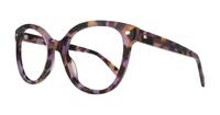 Havana Purple Scout Jade Oval Glasses - Angle